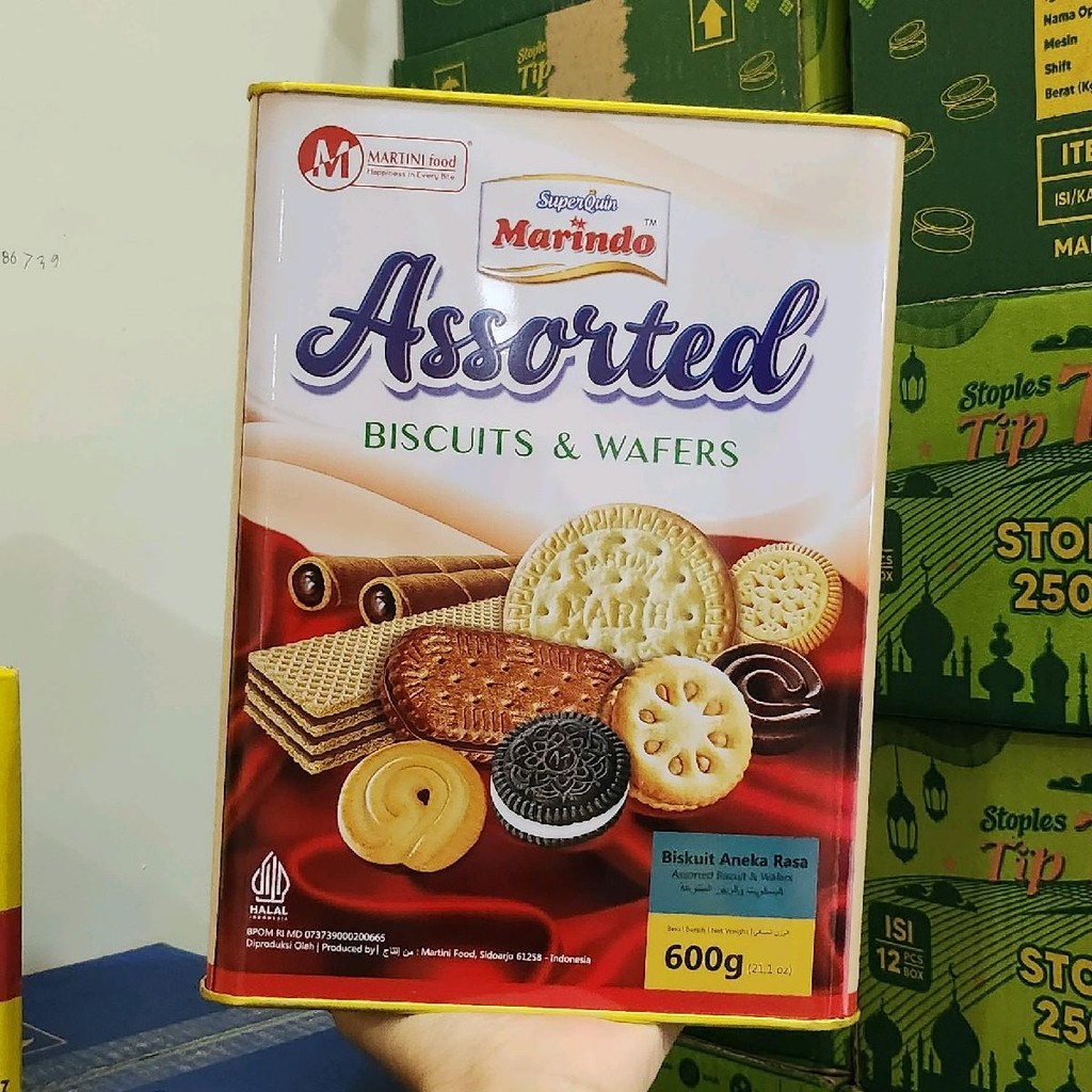 

BISKUIT KALENG MARINDO ASSORTED BISCUITS 600GR