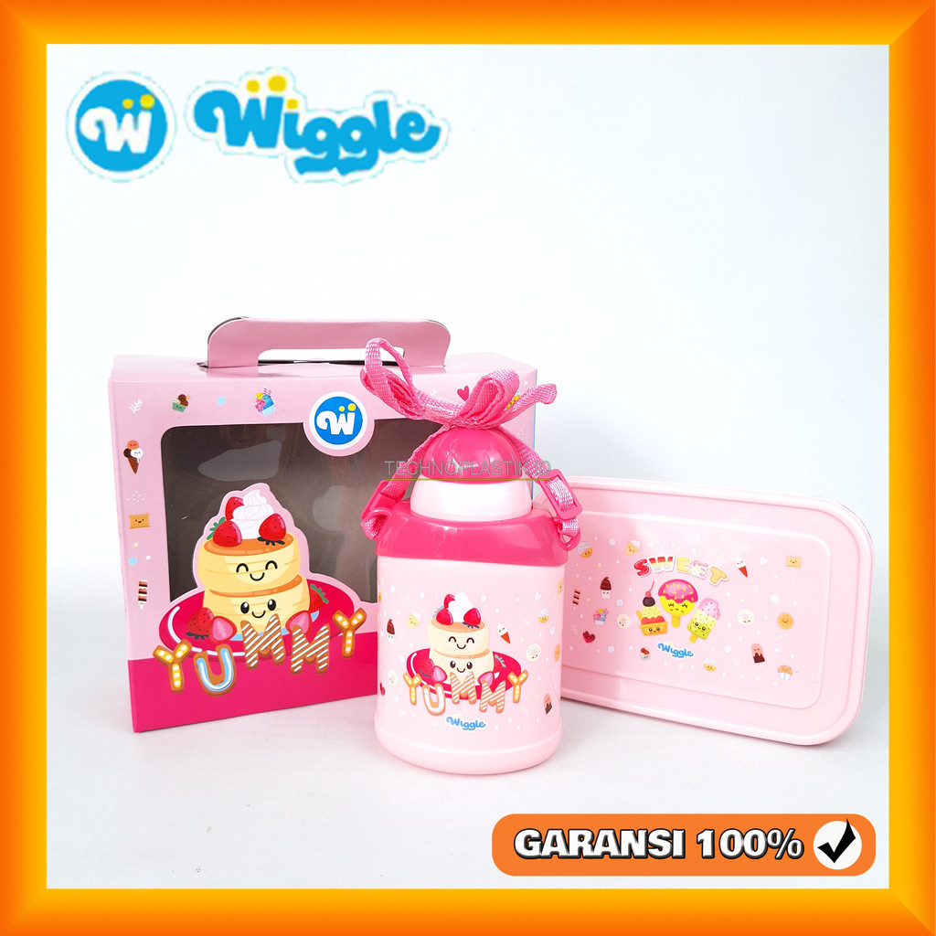 Tempat Penyimpanan Makanan Anak WIGGLE Paket Gift Value Set Kotak Makan Dan Botol Minum