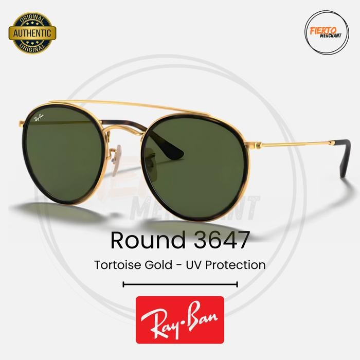 Kacamata Rayban Round 3647 Ori/Original Sunglasses Bulat Anti UV Protection