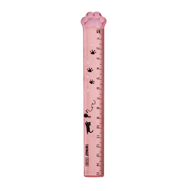 

1 Pcs Lytwtw's Cute Kitty Cat Paw Straight Ruler Kawaii Stationery Funny Drawing Gift Korean Office School Measuring Drawing
