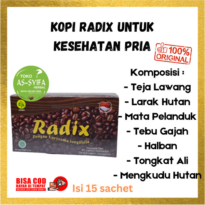 

Kopi Radix Wahida Original 15 Sachet Harga Per Box Kopi 7 Herbal Pilihan Kopi Kesehatan Pria
