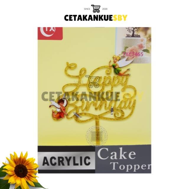 (CKS) Cake Topper Happy Birthday Tinkerbell Topper Kue