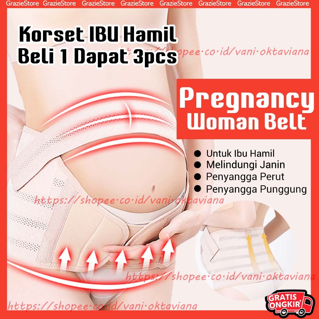 DHOLISHOP.ID Korset Ibu Hamil Korset Hamil Korset Penyangga Kehamilan