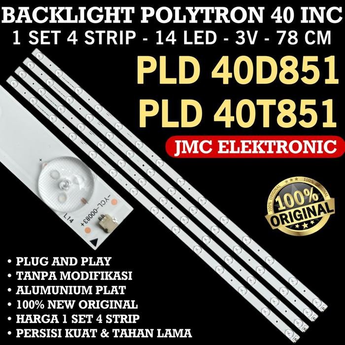 DK23 BACKLIGHT TV LED POLYTRON PLD 40D851 40T851 PLD40D851 PLD40T851 P/N:01.JL.D39E1235-06AS LAMPU B