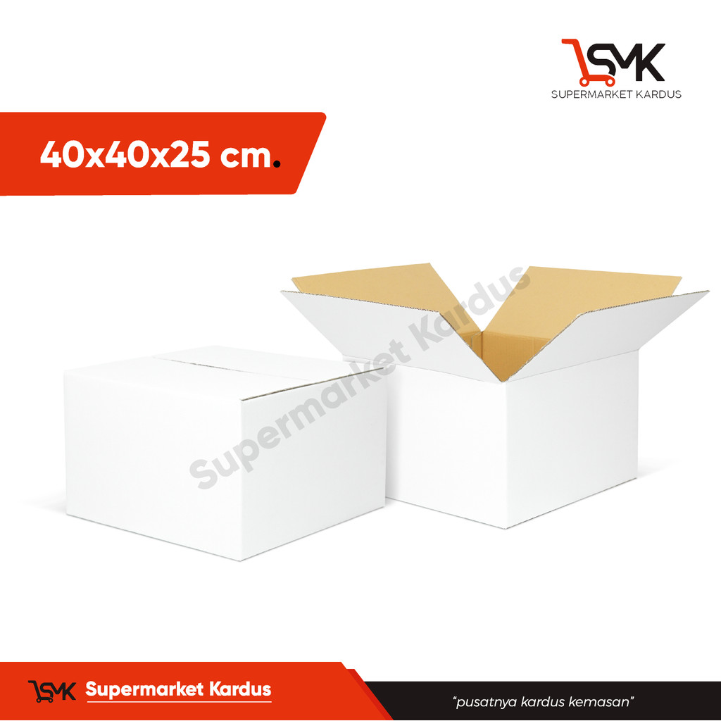 

Box 40x40x25 ( MACE ) Kardus/Kemasan/Box/Packing/Amdk/Normal/A1/tinggi10/tinggi25