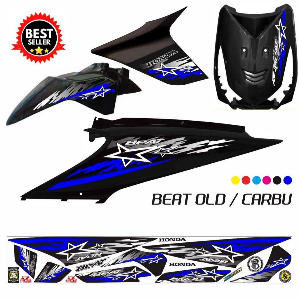 STIKER KEREN STIKER LIS VARIASI MOTOR HONDA BEAT LAMA BEAT OLD STIKER MOTIF KEREN BEAT