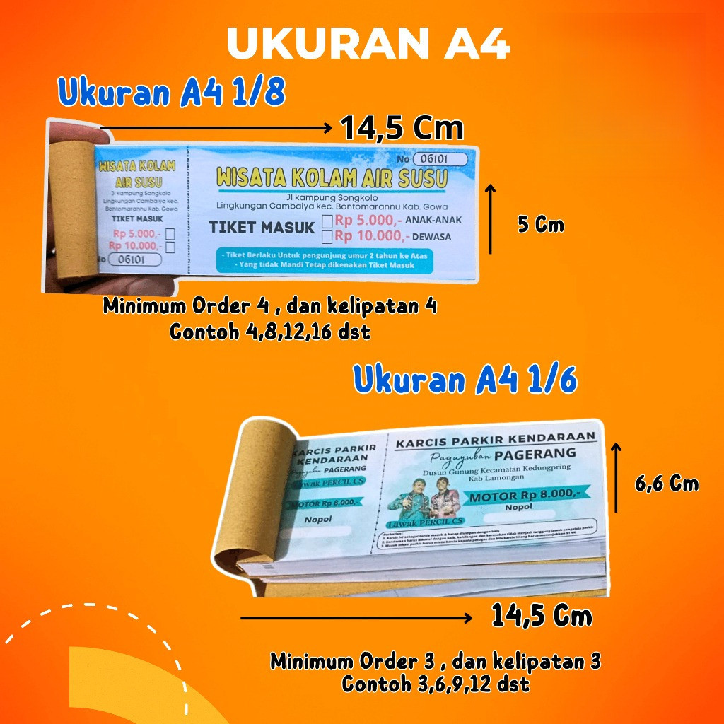 

Cetak Kupon Idul Adha, Karcis Parkir, Kupon Jalan sehat ,Tlket Wisata,Kupon Hadiah custom