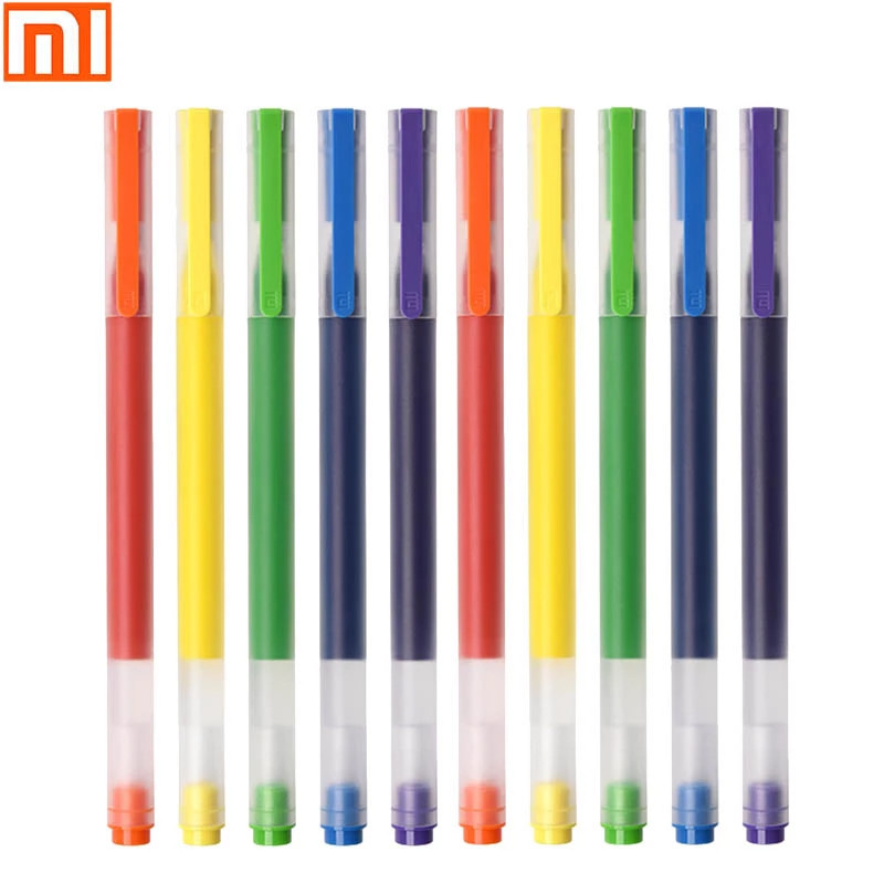 

New Xiaomi mijia pen multi color neutral pens 7 color painting brush 8.5g frosted brush body pigment ink 0.5mm office study pen