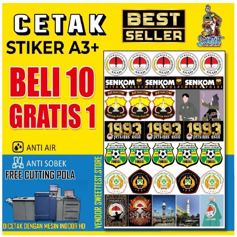 

TERLARIS Sticker Persinas Asad, Sticker Asad, Sticker Senkom, Sticker Forsgi, Sticker Galipat 354, Sticker Anti Air Asad, Sticker Ldii 354, Sticker Pendekar Asad, Sticker Ipsi, Stiker Persinas Asad iy-22