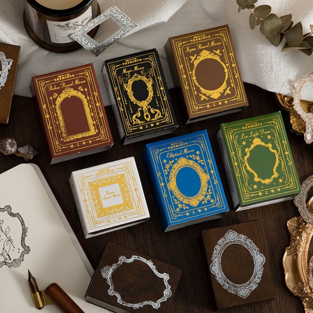 

Wooden Vintage Student Stationery Hand Account Postcards DIY Frame Decorator Edging Stamps Mirror Border Stamps Rubber Stamp