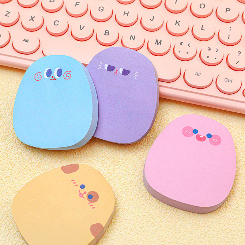 

60sheets Sticky Notes Cute Cartoon Colorful Memo Pad Kawaii Stationery Posted Tabs Its Memo Message Paper School Supplies