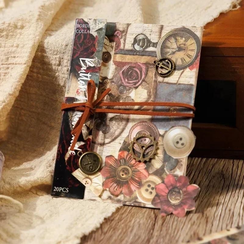

20Pcs package vintage handbook material paper American decoration Boundless collage DIY Notebooks Writing Scrapbook 174*110mm