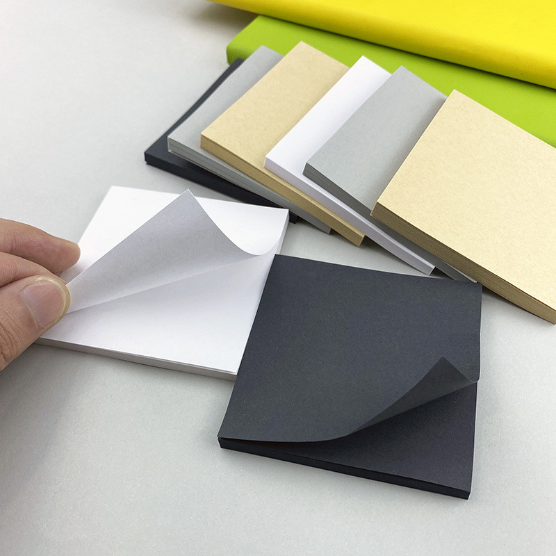

50 Sheets black white Kraft Sticky Note Self adhesive N time stickers memo Pads Notepads School Stationery Office Supplies
