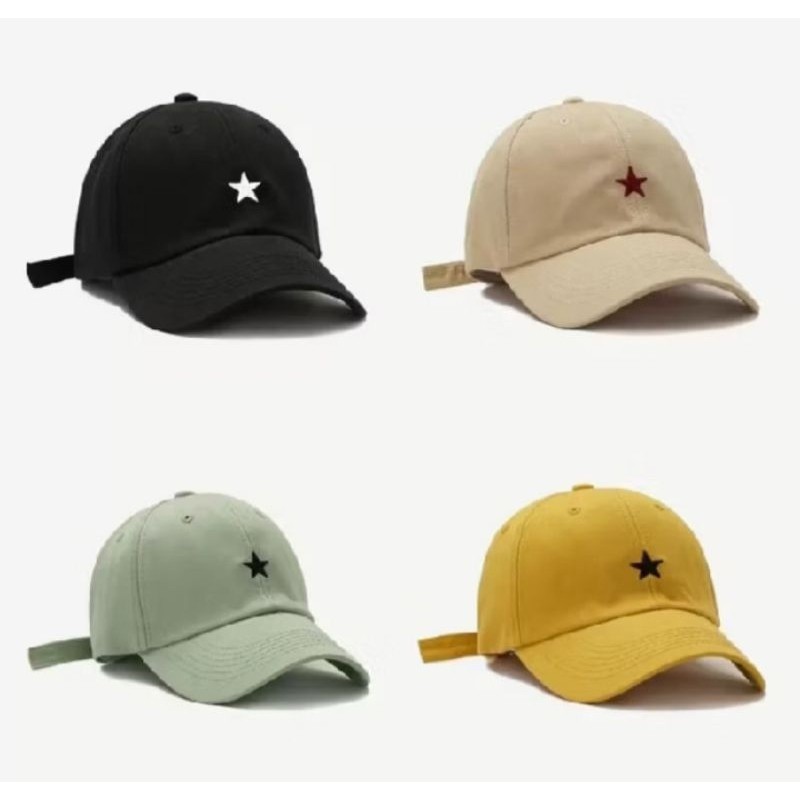 topi logo bintang, topi baseball bordir bintang, topi dewasa baseball, topi pria wanita, topi termur