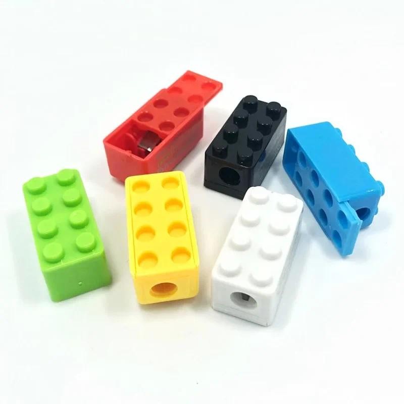 

Creative Cute Cartoon Toy Building Blocks Plastic Pencil Sharpener Children Student Gift Stationery Classroom Supplies