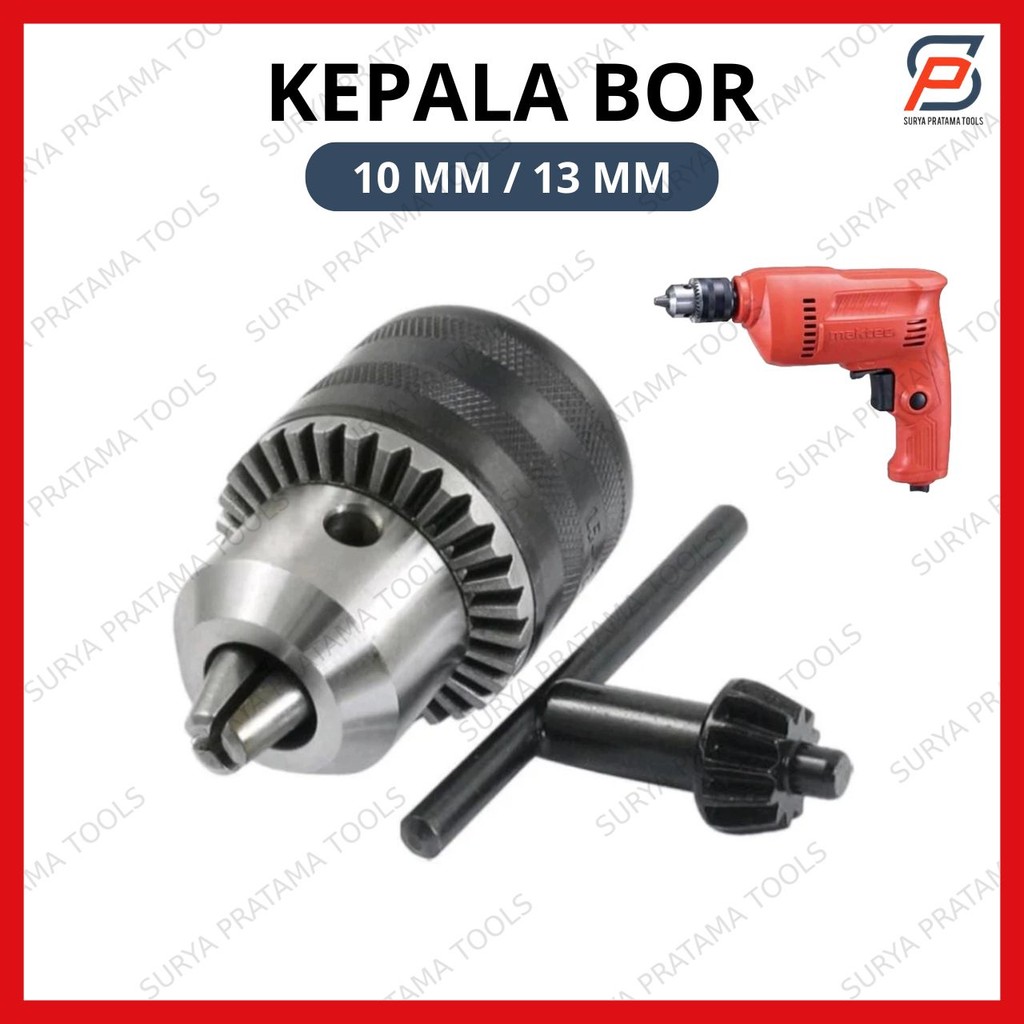 BISA UNTUK MAKITA  KEPALA BOR 10mm 13mm DRILL CHUCK 3/8"x10mm 1/2"x13mm SPAREPART MESIN BOR 10 13 mm