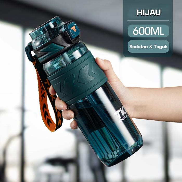 "R.V.Shop" - DISKON TKK 1019 botol minum cowok 600ml Tritan BPA FREE botol minum dewasa 1 liter sedo