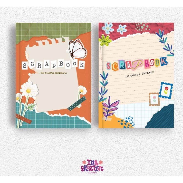 

[INA Creative] DIARY BOOK - Scrapbook Daisy A5 Craft Paper | Spiral Notebook