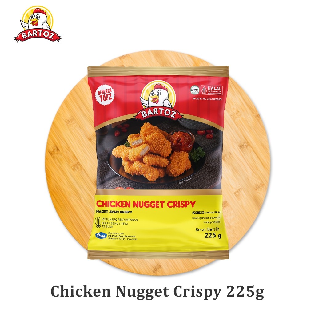

(DERIFROZEN) Bartoz Chicken Nugget Crispy 225gr