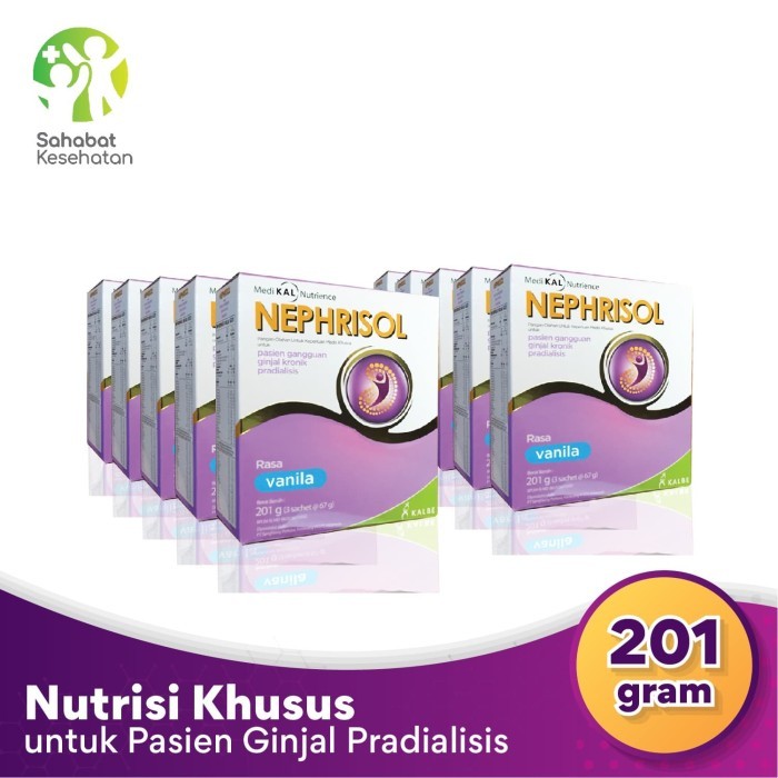 

[PROMO]Best Seller Bundle 10 Box Nephrisol - Nutrisi Rendah Protein Pasien Gagal Ginjal - Cappuccino