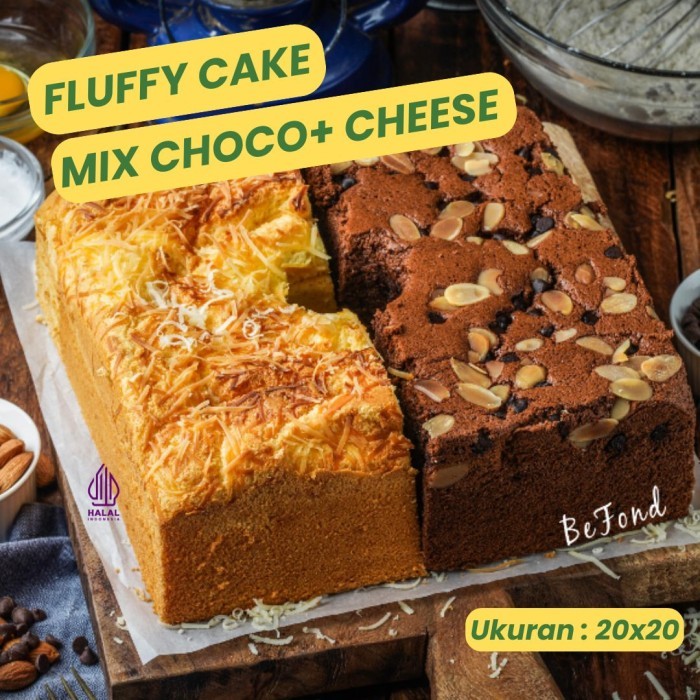 

Mix Choco Cheese Cake - Fluffy Cake 20x20cm