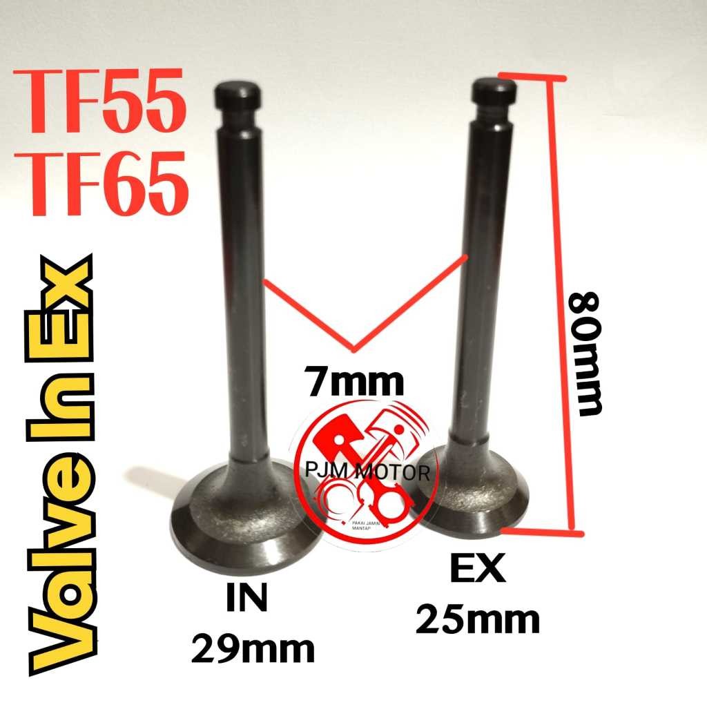 

VALVE IN EX klep api minyak mesin diesel yanmar TF55 TF65 TF75 TF85 TF105 TF115 TF135 TF155 amplas