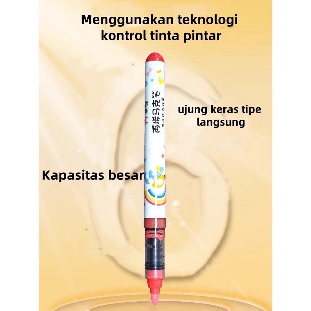 

D3W! Grasp Pensil Marker Akrilik Tipe Langsung Ujung Keras 60 Warna Spidol Pensil Pewarna Pensil