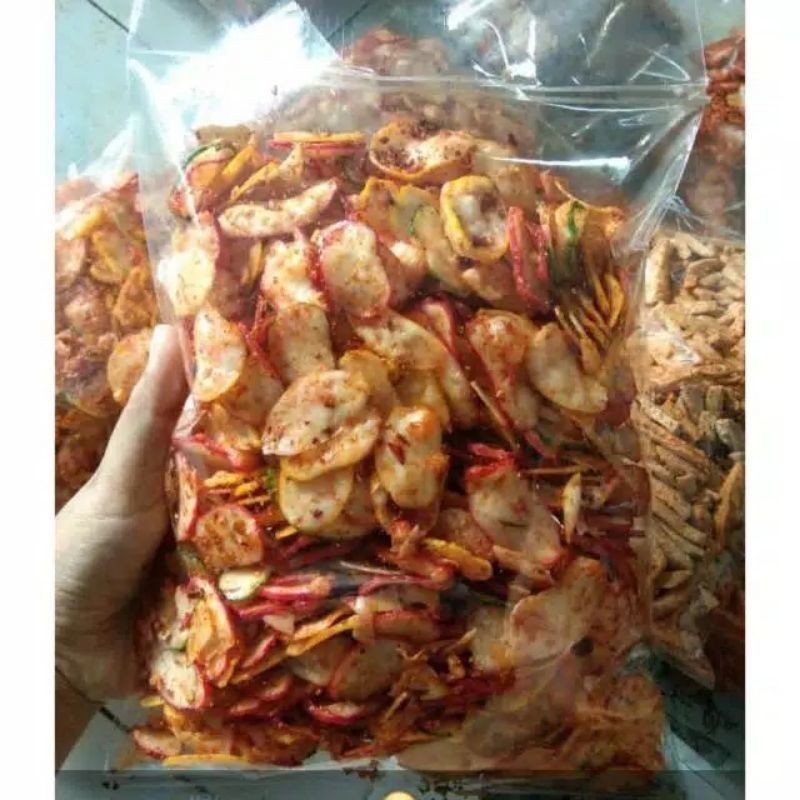 

SALE CEMILAN krupuk seblak cikur kerupuk seblak kencur gurih pedas 1kg