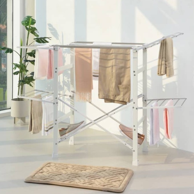 Jemuran Baju Lipat Besi INFORMA Deluxe Jemuran Pakaian Besar