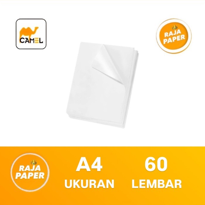 

Kertas Sticker Vinyl Glossy Ukuran A4 60 Lembar By CAMEL ( 210 Mm x 297 Mm ) / ( 21 Cm x 29.7 Cm ) 60 Lbr 60 Pcs Stiker Vinil Vynil Gloss
