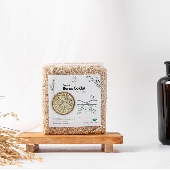 

qrue_mart- [Best Quality] Lingkar Organik Beras Coklat Pecah Kulit 1kg - Beras Organik - TaniBerasCoklat