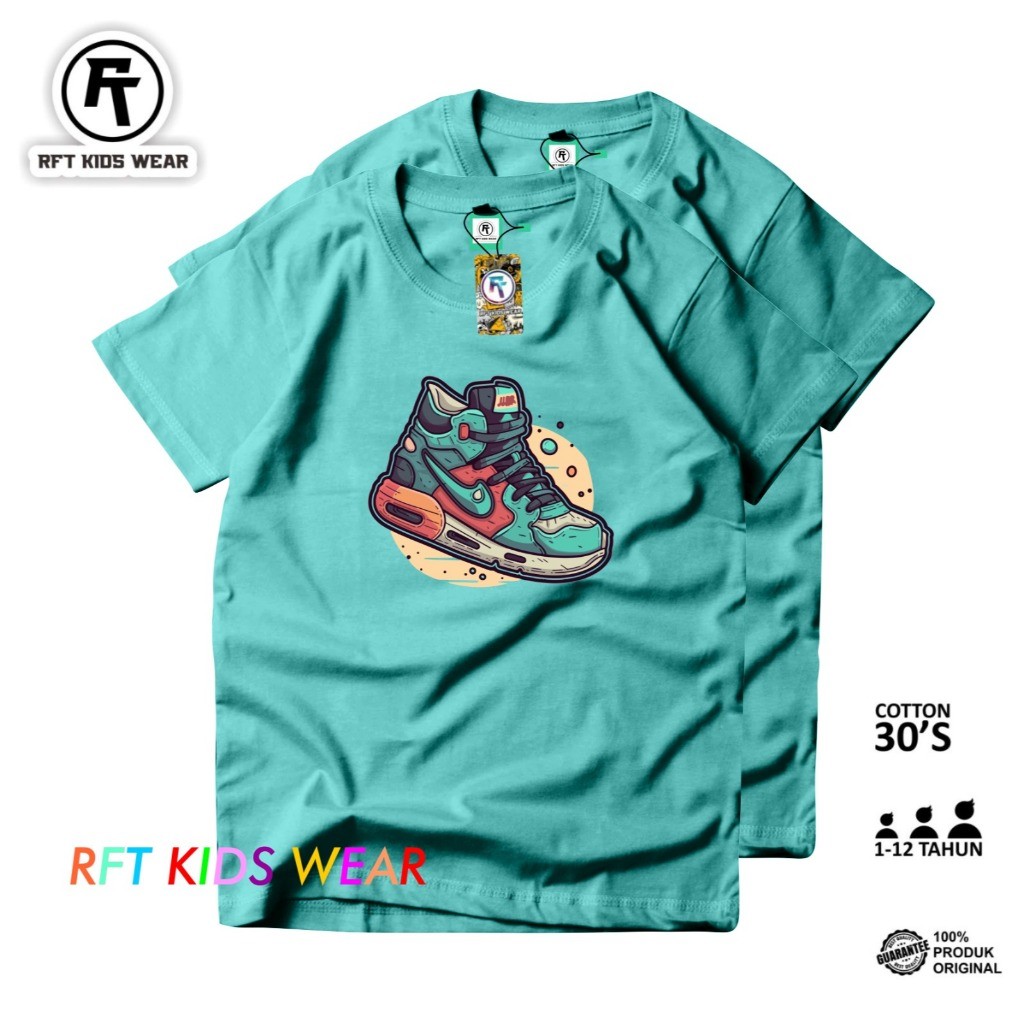 RFT KIDS WEAR Baju Kaos Distro Anak Laki Laki & Anak Perempuan NIKE Catton Combed 30s 1-12 Tahun 012