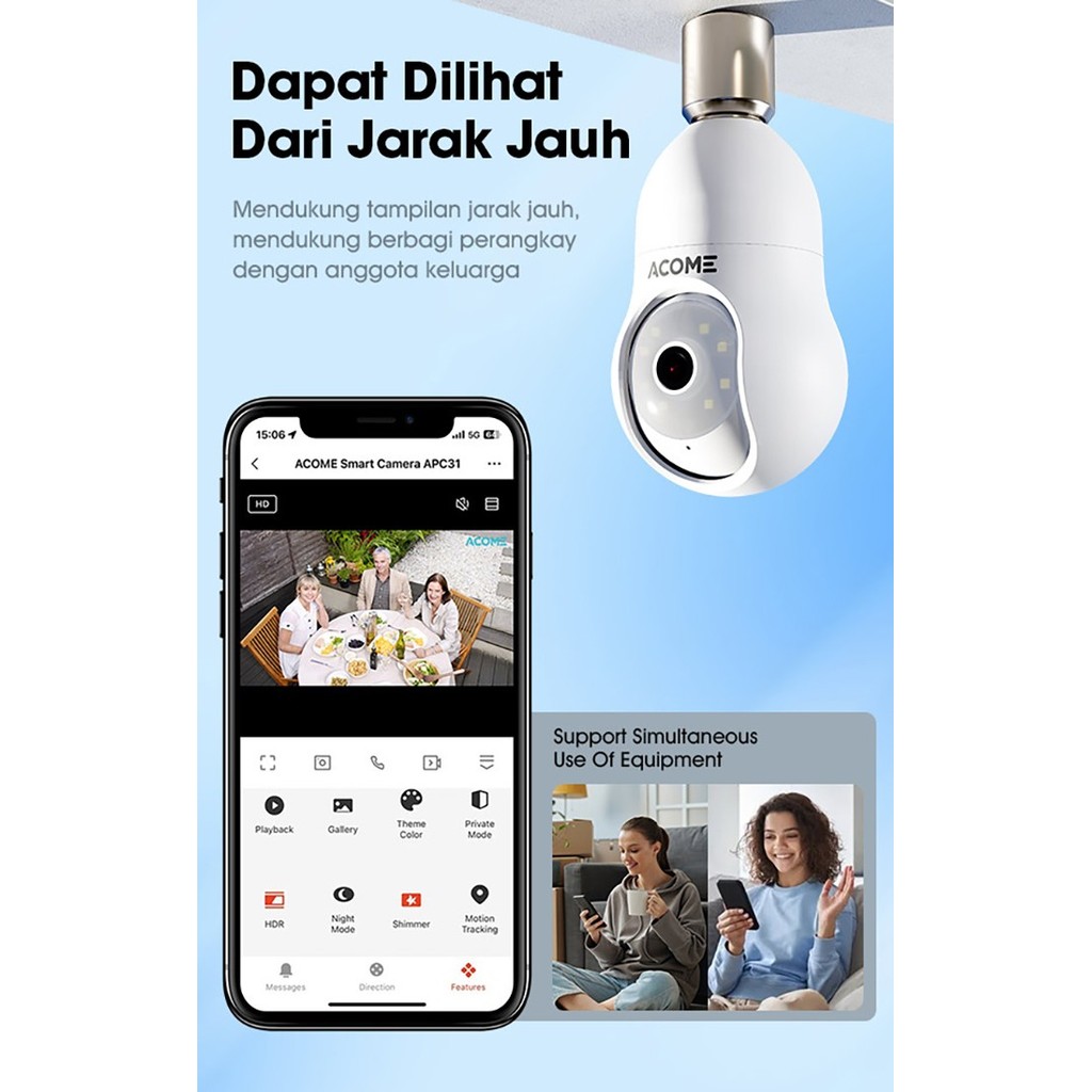 APC8S + Micro SD ACOME Kamera Smart CCTV Camera Audio FULL HD 14 - APC8S ONLY