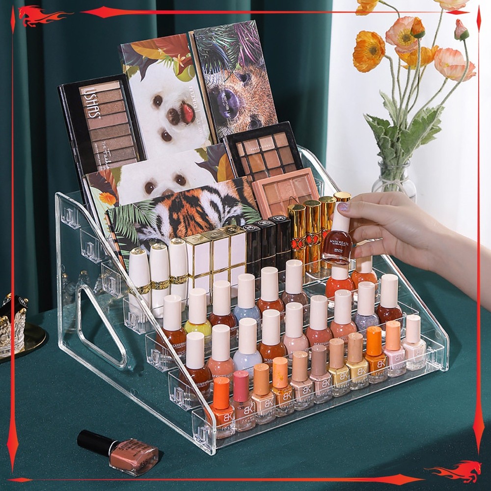 Rak Organizer Acrylic Rak Kutek Rak Lipstick Rak Kosmetik Rak Parfum Rak Kutek 5 Tingkat TOP501
