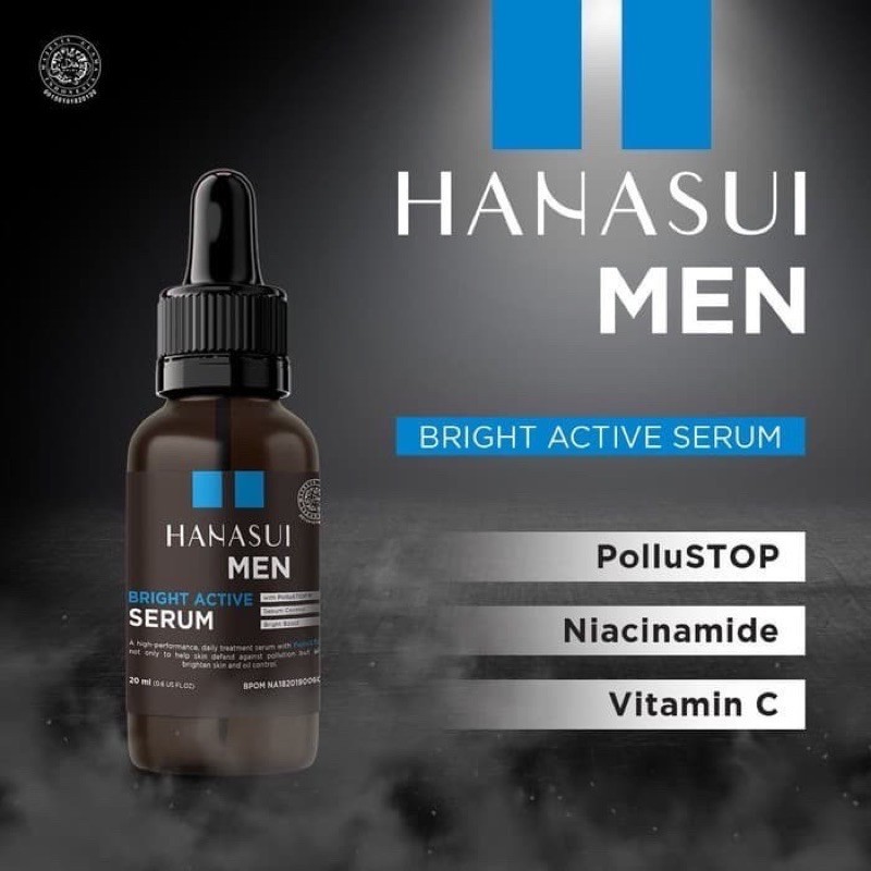 Hanasui Men Bright Active Serum / Serum Wajah untuk Pria