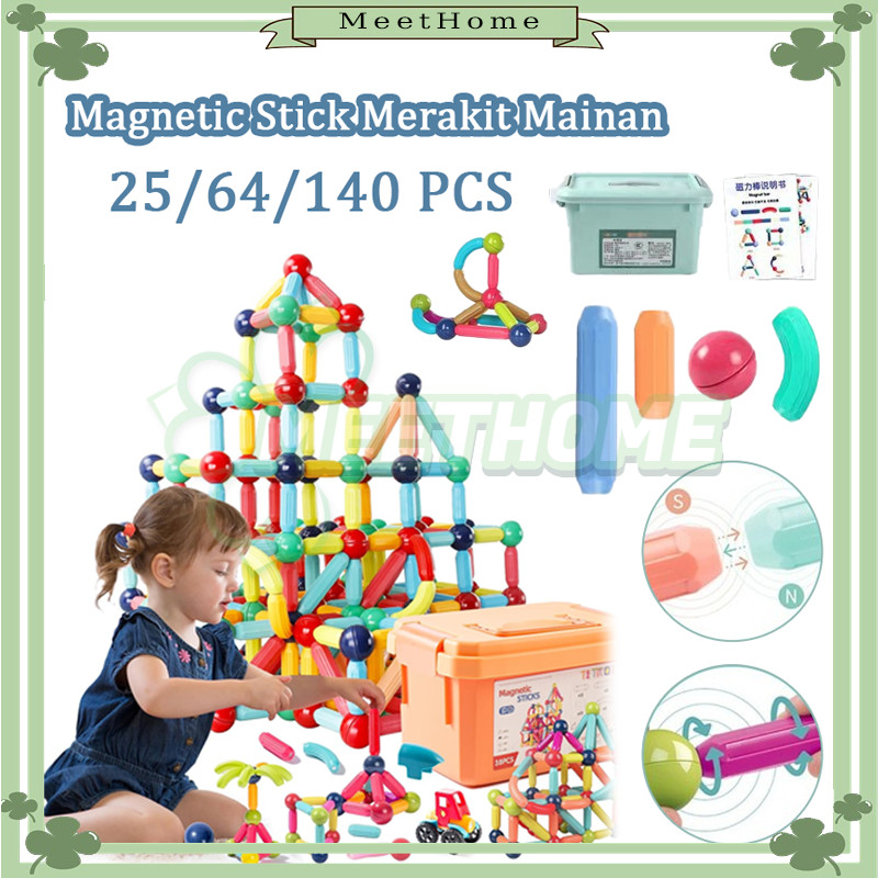 Mainan Magnetic Stick Merakit Mainan-Mainan Edukasi Anak Magnetic Stick Building Blocks Mainan Eduka