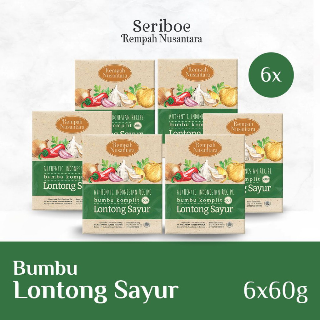 

Bumbu Lontong Sayur Seriboe Rempah Nusantara (60 gr X 6 pcs)