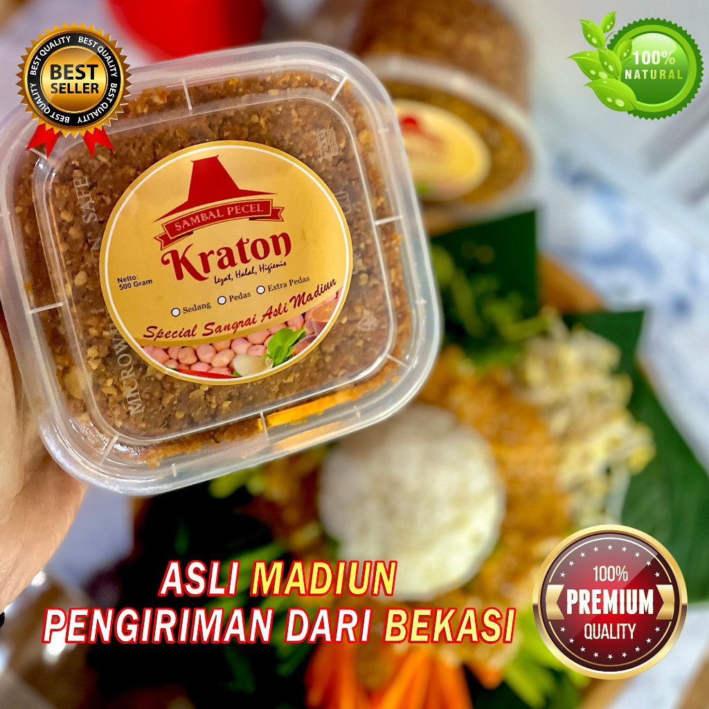 

PROMO Sambal Pecel Madiun Asli 500gr Bumbu Sambel Pecel Sangrai Asli Cap Kraton - Enak Lezat Sehat