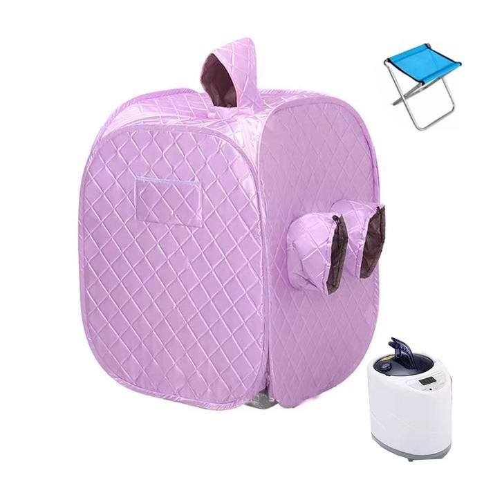 kotak sauna / Portable Steam Sauna  / Tubuh Alat Sauna Room / Alat Spa /Alat Mandi Uap - Ungu