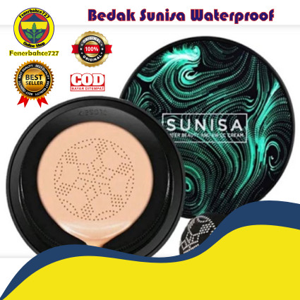 [ BPOM ]  Bedak Sunisa Cushion Waterproof Bedak Anti Air Mushroom Head Air Cc Cream BPOM Bedak Padat