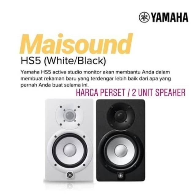 SPEAKER AKTIF YAMAHA MONITOR STUDIO HS5 HS 5 INCH FLAT MONITOR MURAH