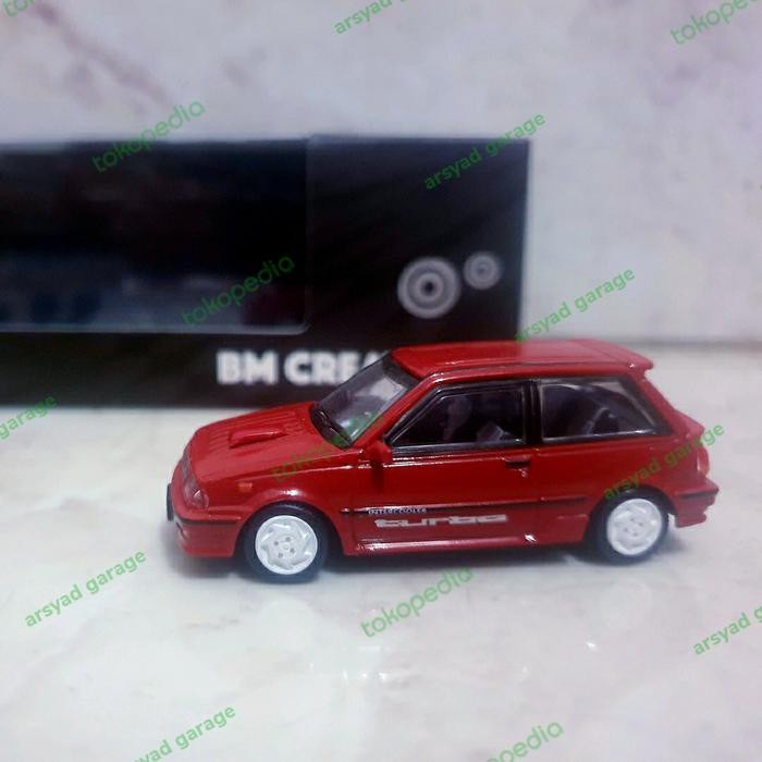 HJ99 Diecast BM Creation Toyota 1998 Starlet Turbo S ep71 loose