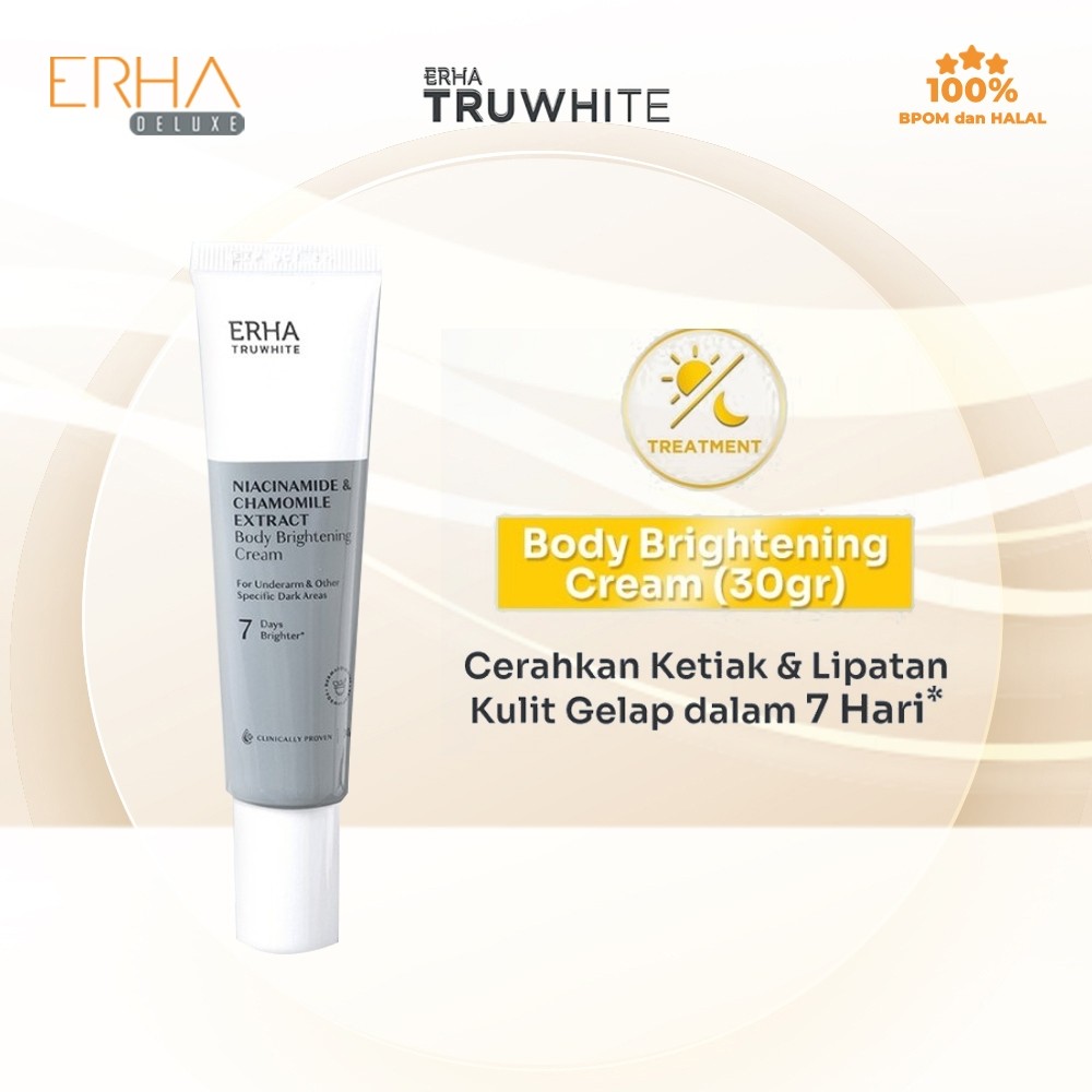 ERHA Krim Pemutih Ketiak - Truwhite Niacinamide & Chamomile Extract Body Brightening Cream