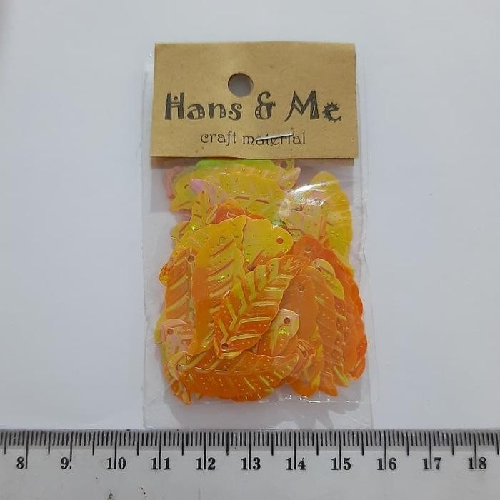 Payet / Manik Daun 28mm Oren Gradasi