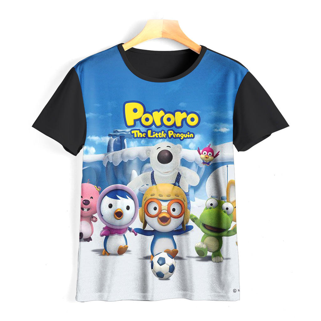 Kaos  Pororo Keren dan Adem | Kaos Kartun Pororo Anak | 055KD040 Pororo
