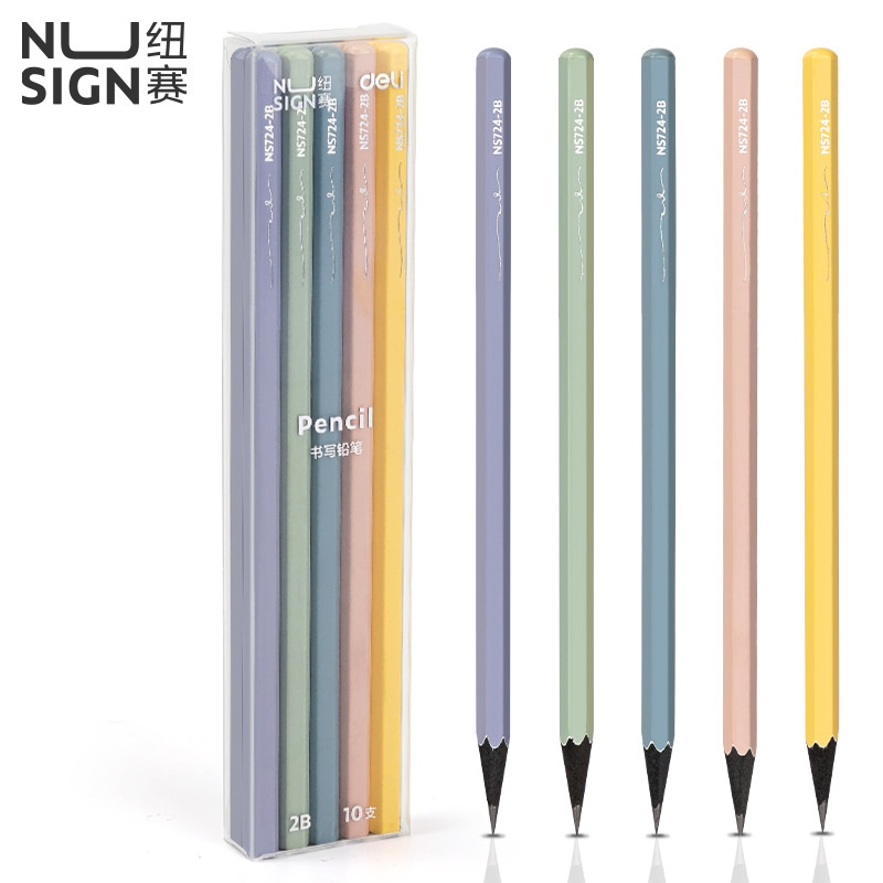 

NUSIGN Colorful Hexagonal Pencils Minimalist Design Premium Graphite Core Stylish Writing Tools for Office School Supplies