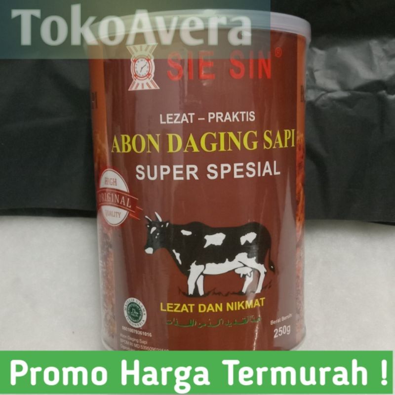 

Abon Sapi Asli Istimewa Kaleng 250 gram (halal). Tangan Pertama, Langsung dari Pabriknya. Sie Sin Beef Floss Can.