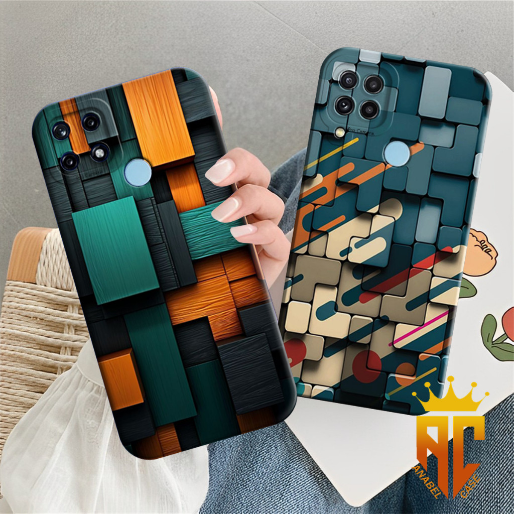 SOFTCASE REALME C51S/C12/C15/C25/C25S/NARZO 30A/NARZO 50A - Motif EDGE ABSTRAK Trendy kekinian - Cas