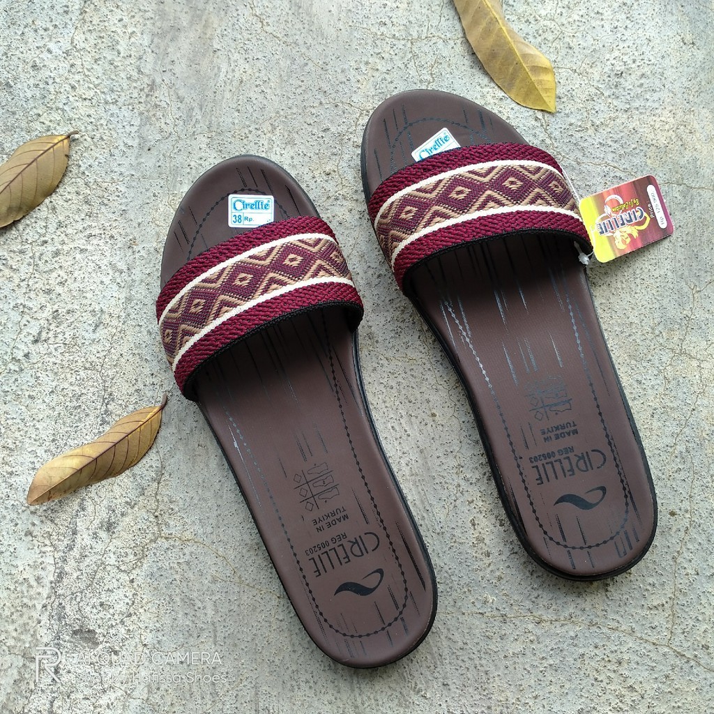DISKONANZA Best Seller 2020 Ori Cirellie Turki 298-B1 Motif 37-40 Sandal Selop Etnik Wanita