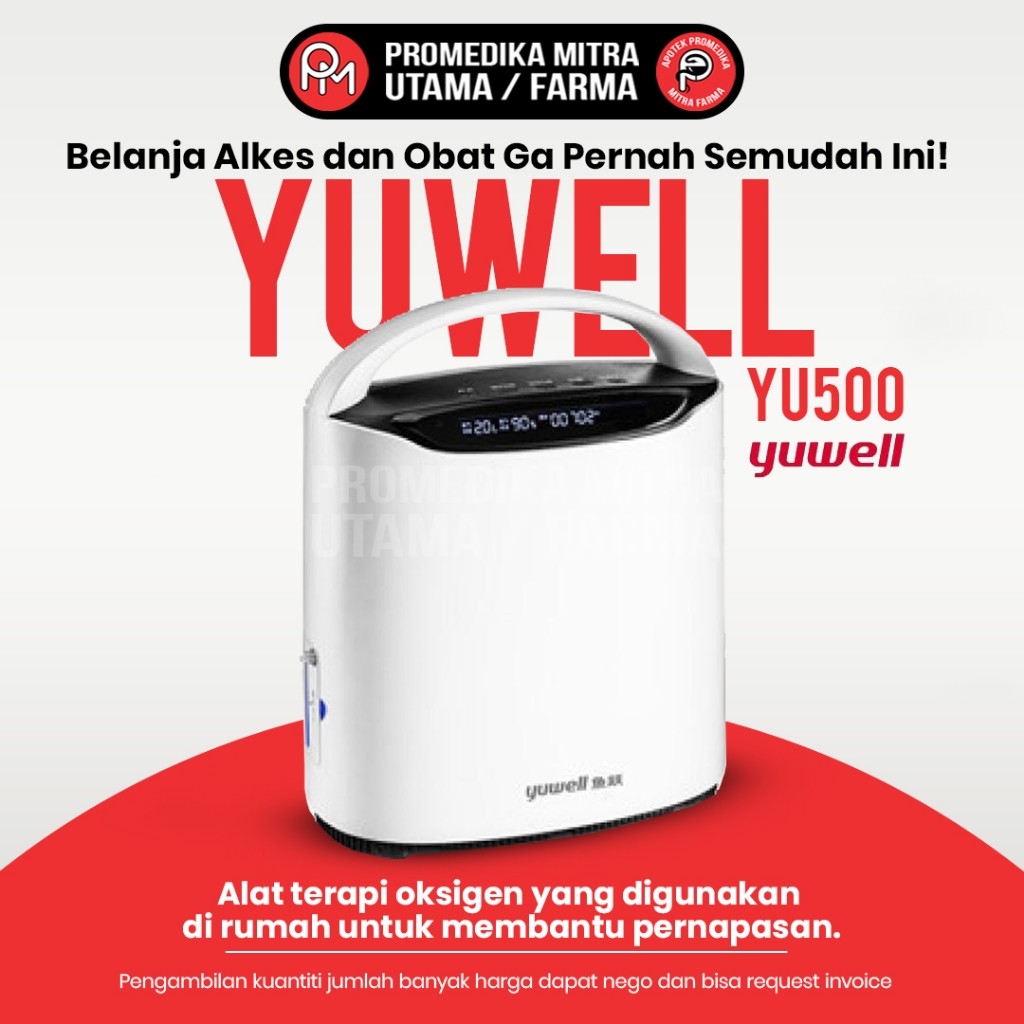 Yuwell YU500 Oxygen Concentrator | Alat Bantu Pernafasan Mesin Oksigen Concentrator